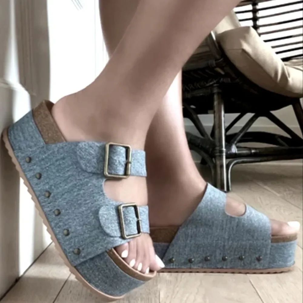 BRAND NEW STEVE MADDEN KALI-J PLATFORM CORK FOOTBED WITH BUCKLE DETAIL SANDAL R3